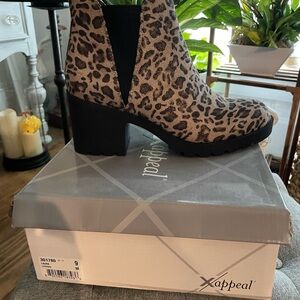 Xappeal Animal Print Combat Boots
